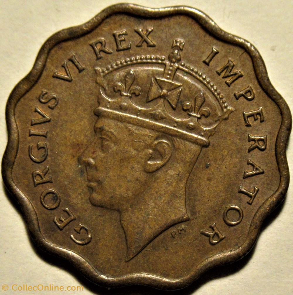 George VI - Half Piastre 1943 - Cyprus 2 monnaies monde chypre george vi half piastre 1943 cyprus