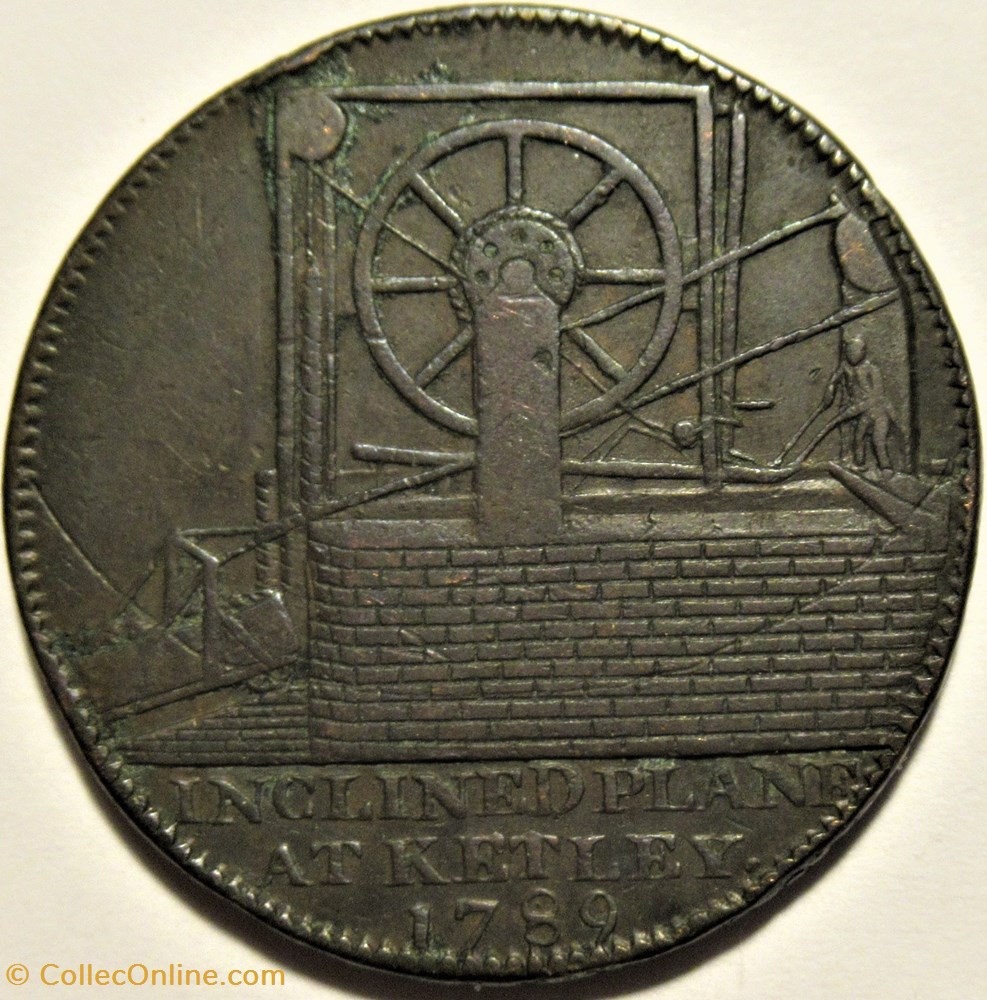 monnaies jetons mereaux 1794 halfpenny coalbrook dale ketley token shropshire england