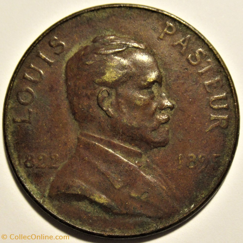 États Fédérés d'Europe - 1/10 d'Europa 1928 - L. Pasteur (ex.2) 2 monnaies jetons mereaux etats federes europe 1 10 europa 1928 l pasteur ex 2