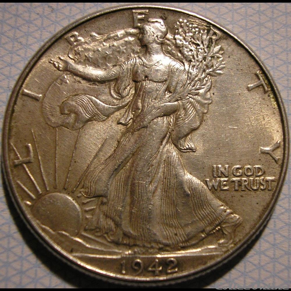 1942 Half Dollar monnaie monde etat uni 1942 half dollar