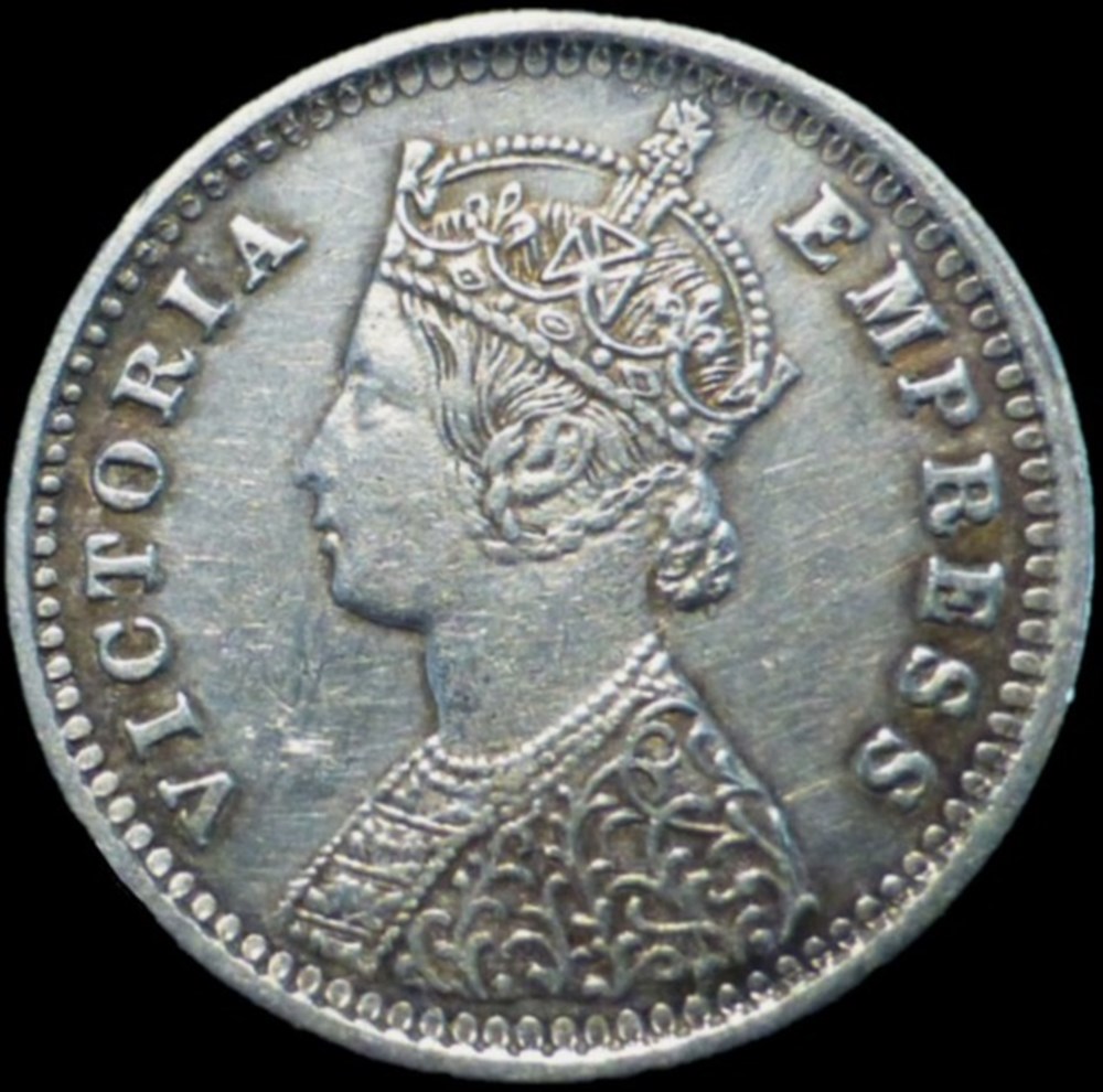 Victoria - Two Annas 1892 Calcutta - British India monnaies monde inde victoria two annas 1892 calcutta british india
