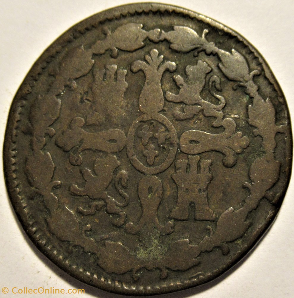 1797 - 8 Maravedis Segovia - Carlos IV de España 3 monnaies monde espagne 1797 8 maravedis segovia carlos iv de espana