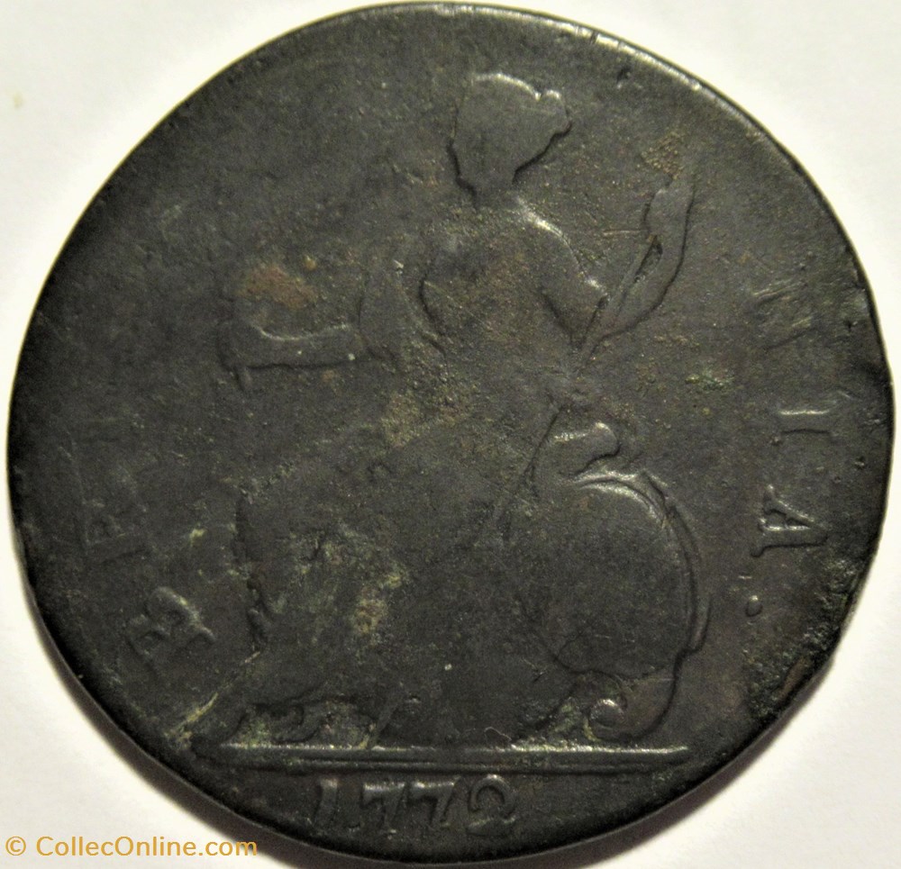 George III - Half Penny 1772 Great Britain monnaies monde royaume uni george iii half penny 1772 great britain