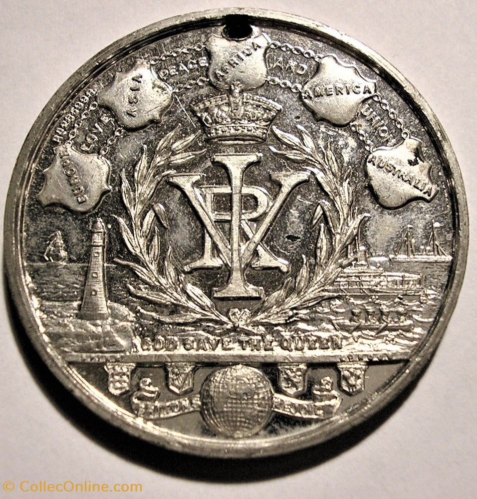 medaille royaume victoria 1897 diamond jubilee medal love peace union of the empire uk