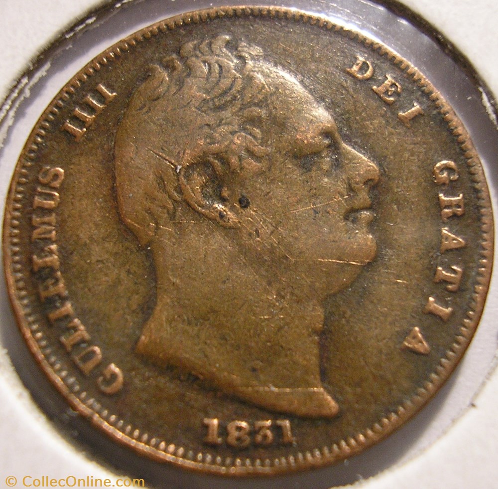 monnaie monde royaume uni william iv one farthing 1831 kingdom of great britain