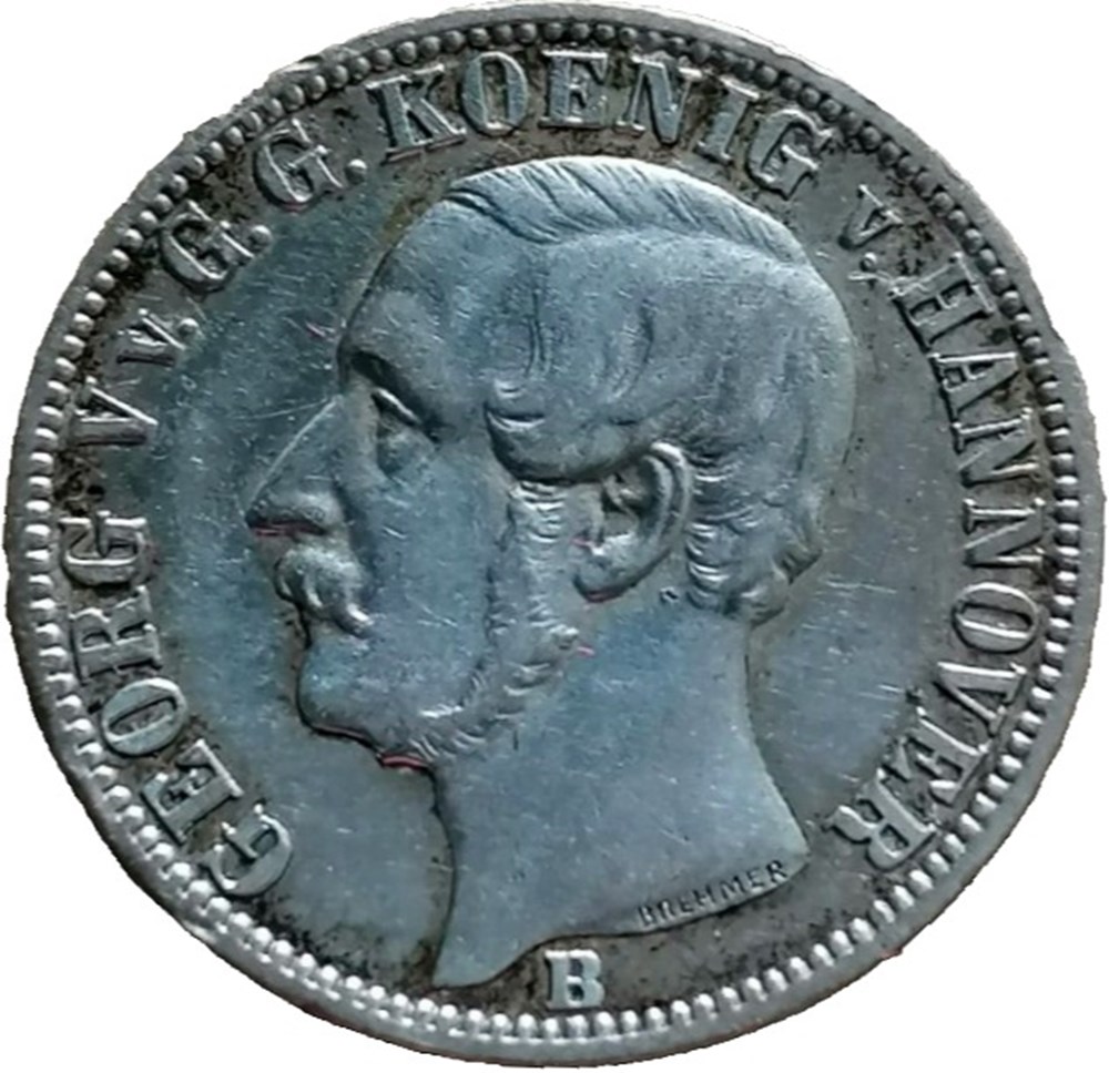 Georg V - 1/6 Thaler 1860 - Kingdom of Hannover monnaies monde allemagne georg v 1 6 thaler 1860 kingdom of hannover