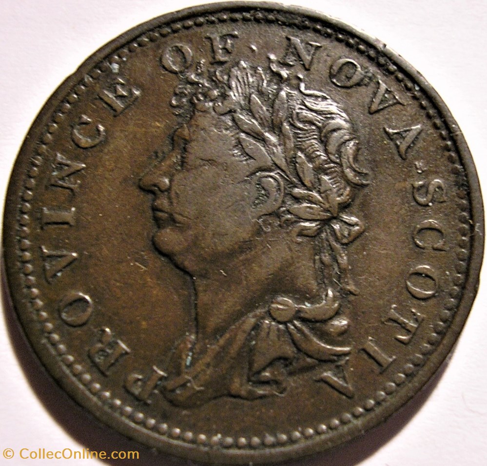 monnaie monde canadum george iv halfpenny token 1823 nova scotia ex 2