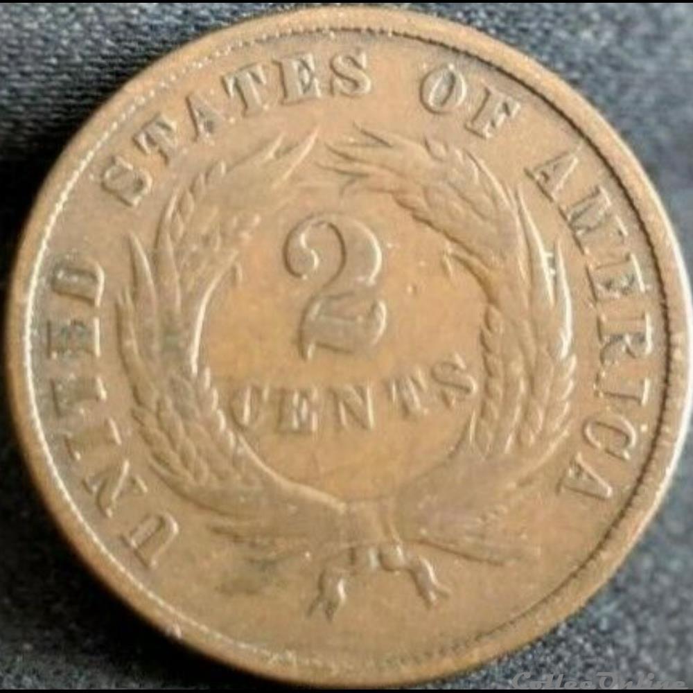 monnaie monde etat uni 1870 two cents