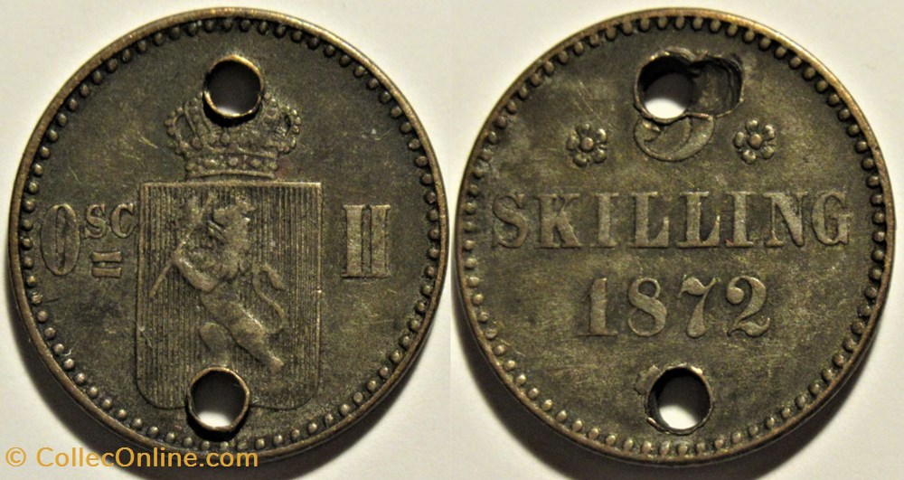 Oskar II - 3 Skilling 1872 Norway monnaies monde norvege oskar ii 3 skilling 1872 norway