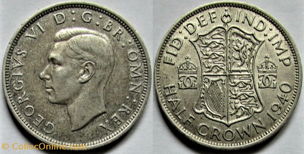 George VI - Half Crown 1940 - Great Britain monnaies monde royaume uni george vi half crown 1940 great britain
