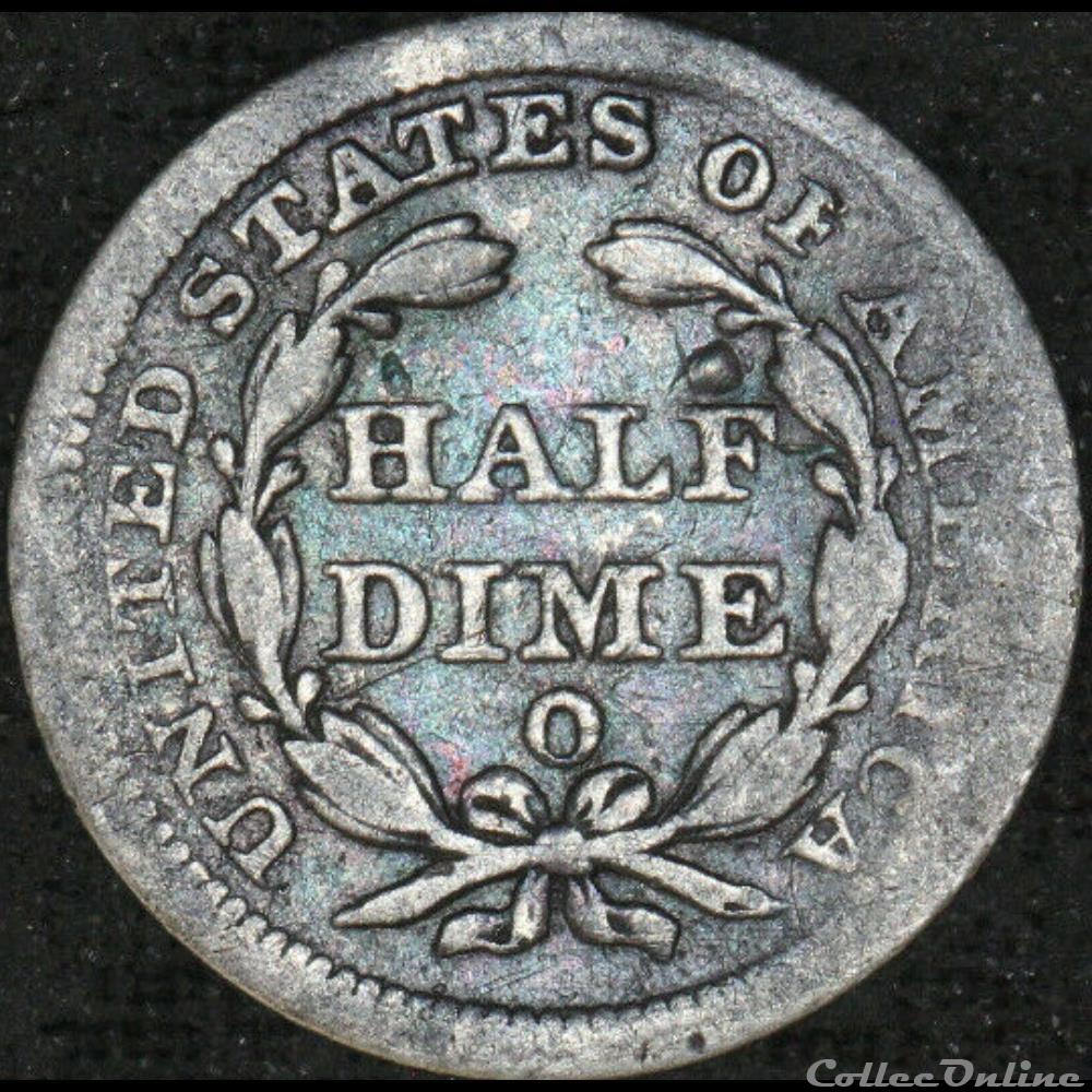 1848 O Half Dime monnaies monde etats unis 1848 o half dime