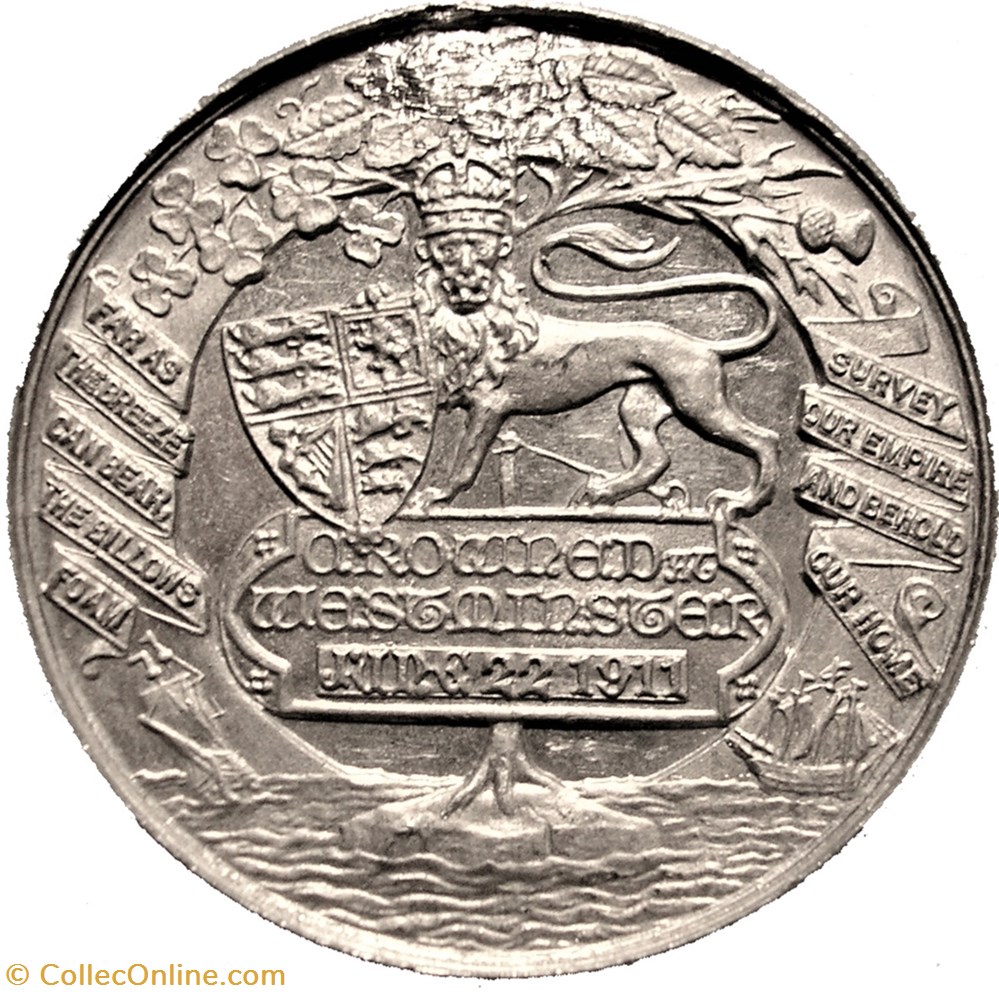monnaie jeton mereaux george v mary 1911 coronation medal westminster uk