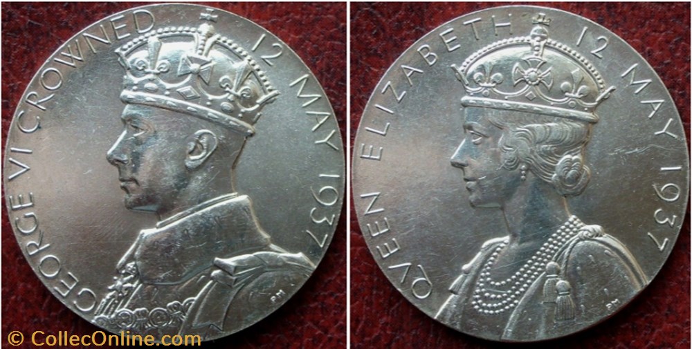medailles royaume uni george vi elizabeth 1937 official coronation medal uk