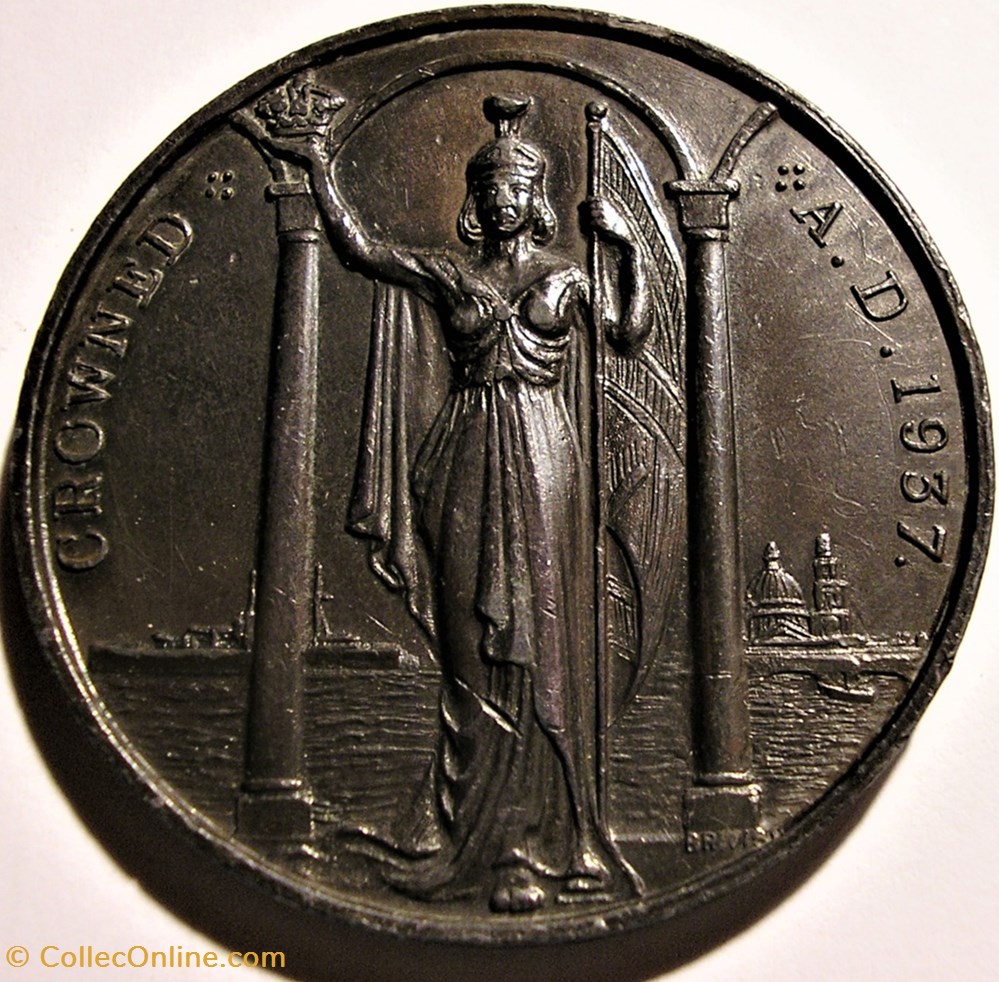 UK Edward VIII Proposed Coronation 1937 Silvered Medal G.CM257b BHM4295 