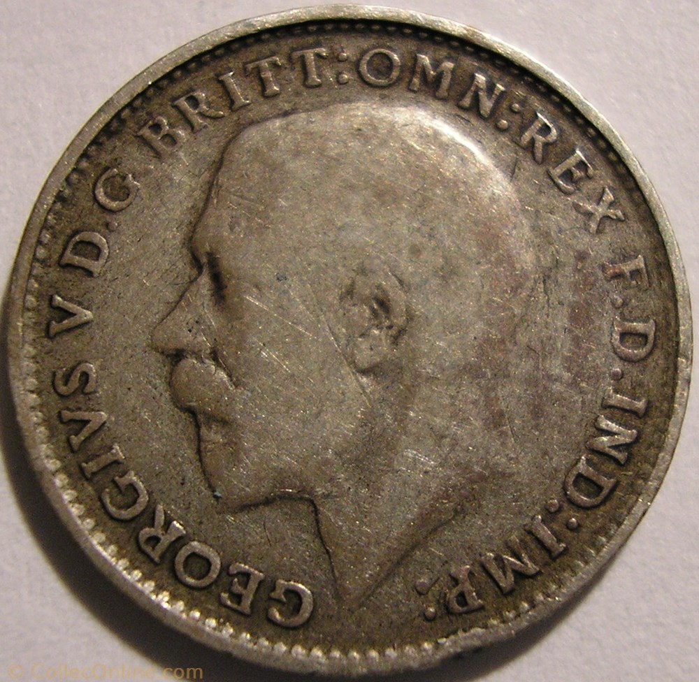George V - 3 Pence 1919 - United Kingdom (ex.2) monnaie monde royaume george v 3 pence 1919 united kingdom ex 2