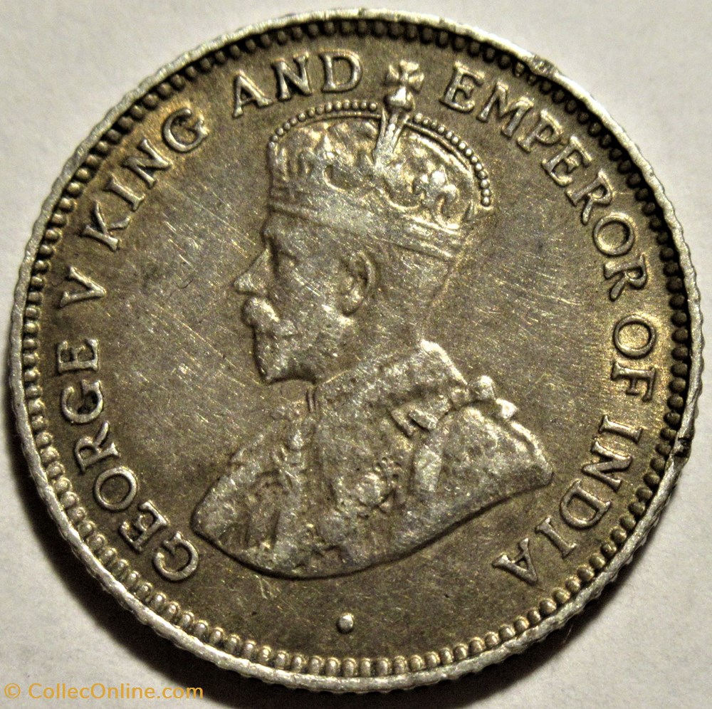 George V - Four Pence 1921 - British Guiana 2 monnaies monde guyana george v four pence 1921 british guiana