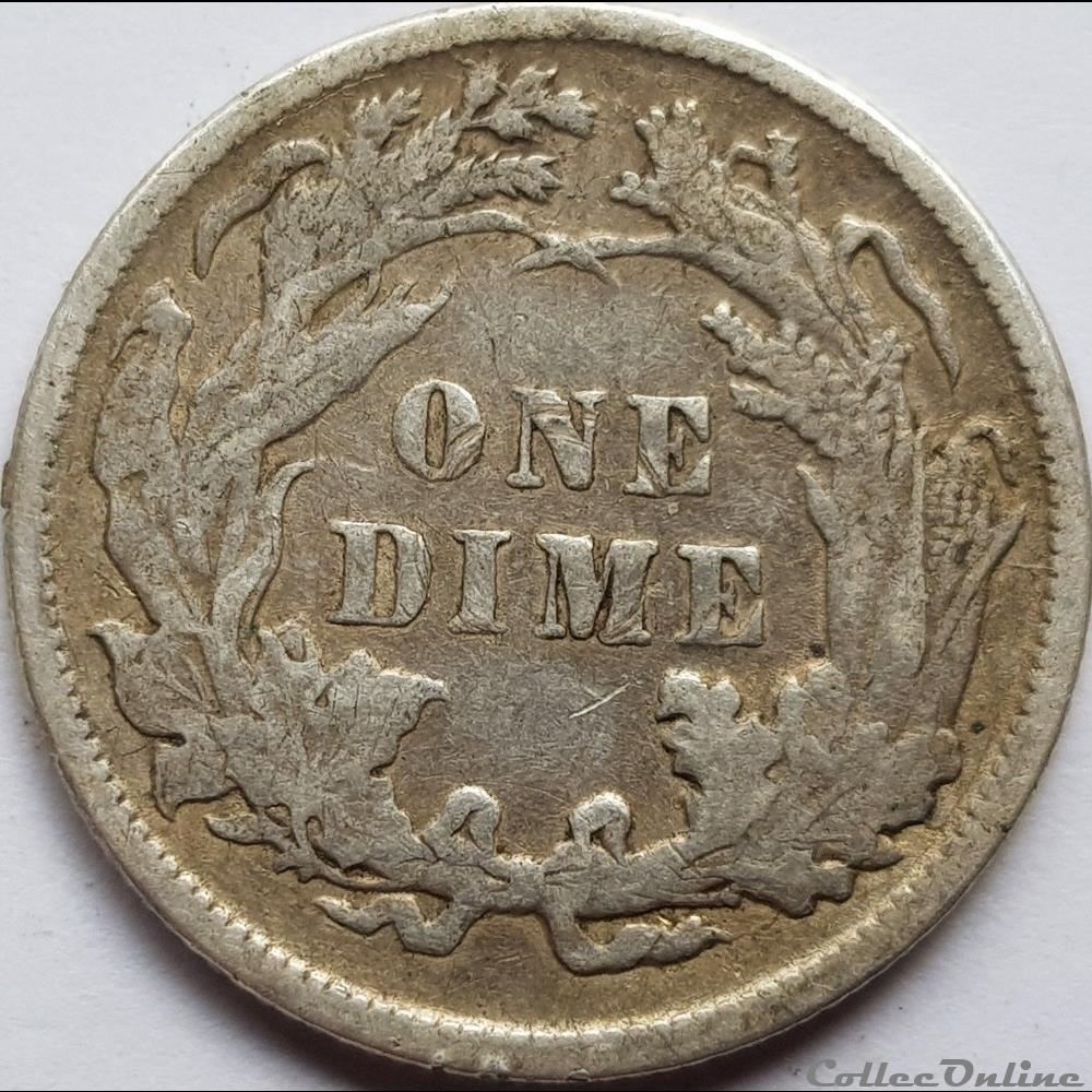 1887 Dime / 10 Cents monnaies monde etats unis 1887 dime 10 cents