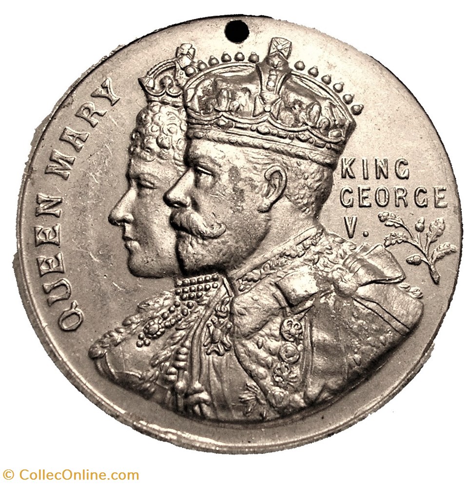George V & Mary - 1935 Silver Jubilee Medal 2 medaille royaume uni george v mary 1935 silver jubilee medal