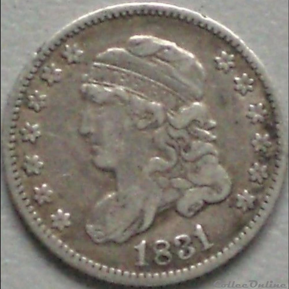 1831 Half Dime - 5 Cents monnaie monde etat uni 1831 half dime 5 cents