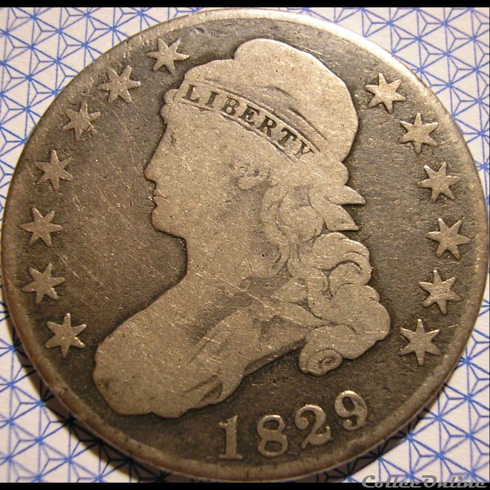 1829/27 Capped Bust Lettered Edge monnaie monde etat uni 1829 27 capped bust lettered edge