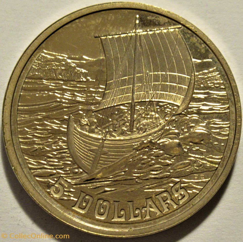 Elizabeth II - 5 Dollars 1999 - Vikings Settlement 3 monnaies monde canada elizabeth ii 5 dollars 1999 vikings settlement