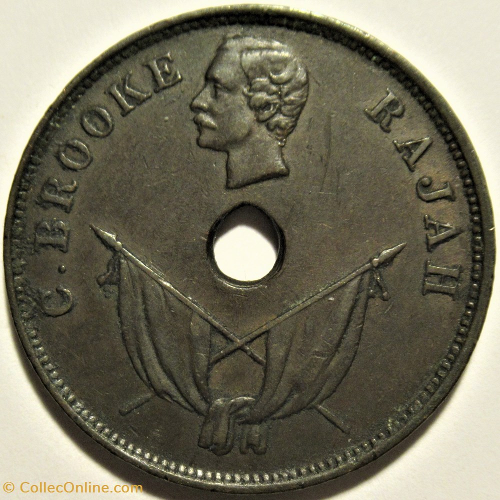 monnaies monde malaisie charles brooke one cent 1892 h