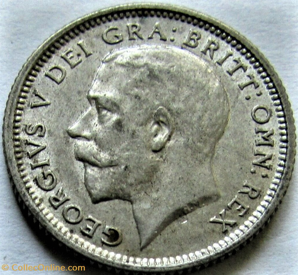 George V - 6 Pence 1925 - Great Britain 2 monnaies monde royaume uni george v 6 pence 1925 great britain