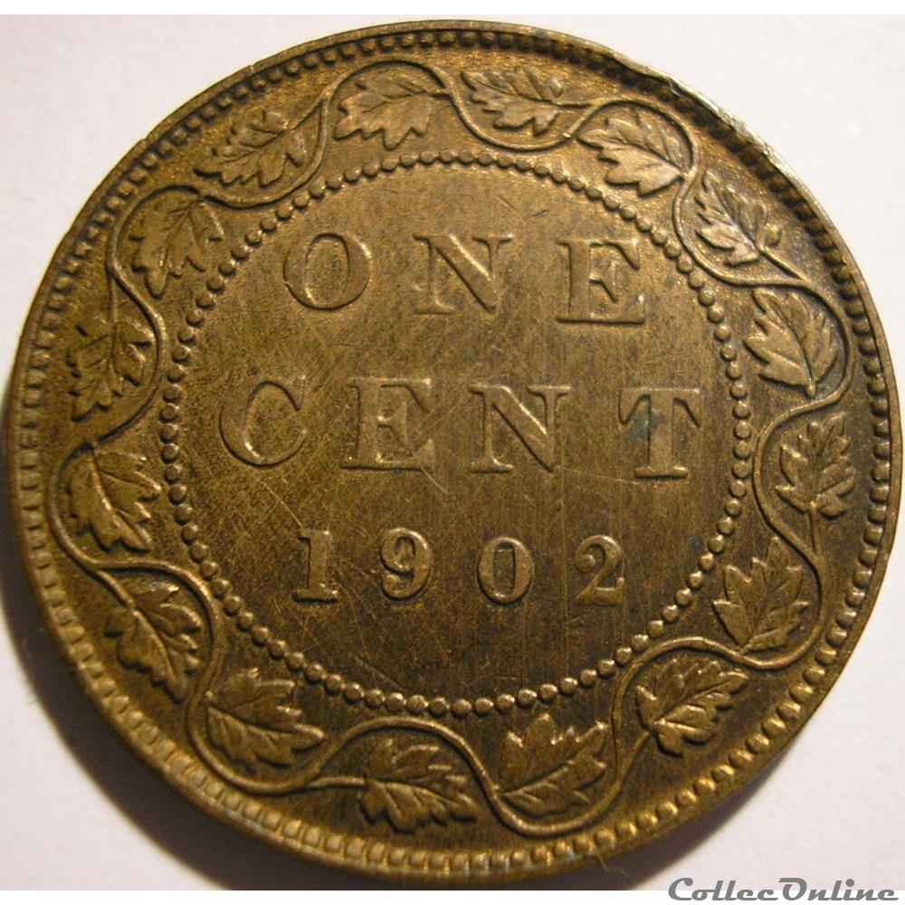 Edward VII - 1 Cents 1902 monnaies monde canada edward vii 1 cents 1902