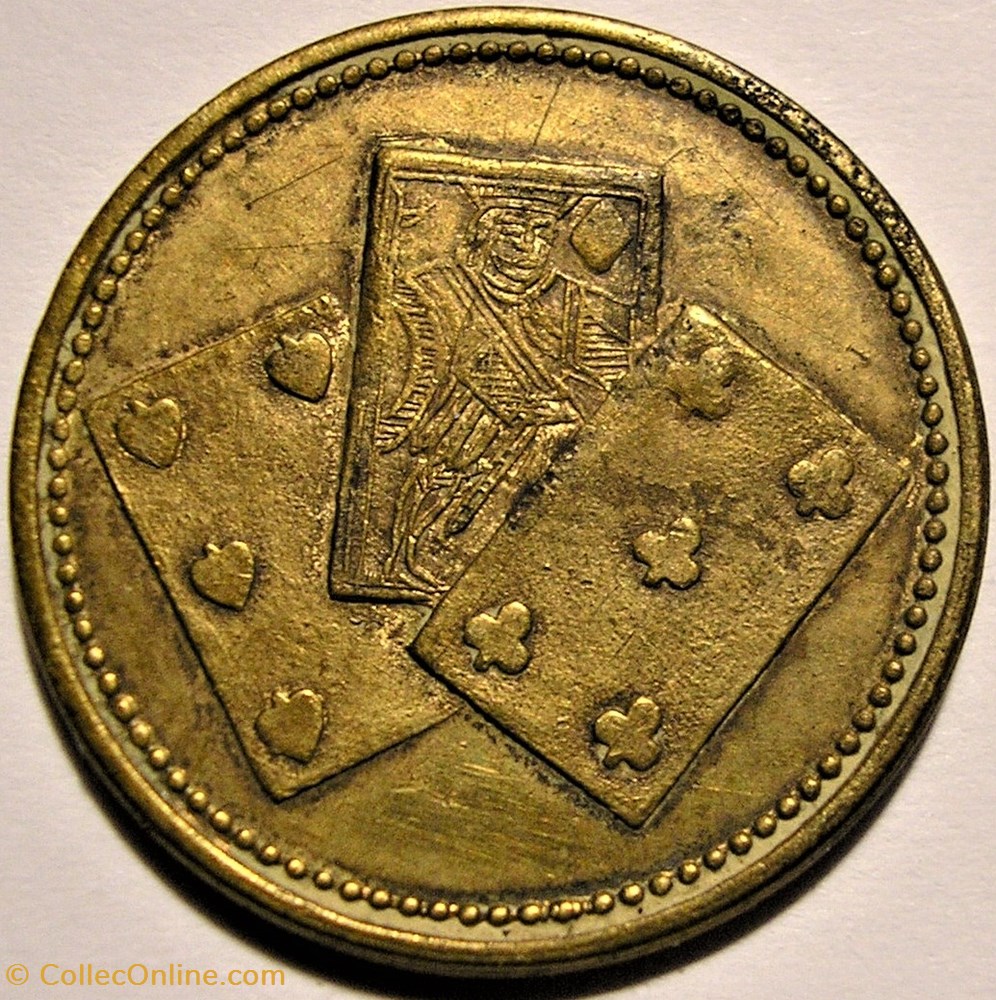 monnaies paranumismatique jetons poids victoria c 1850 card game token great britain
