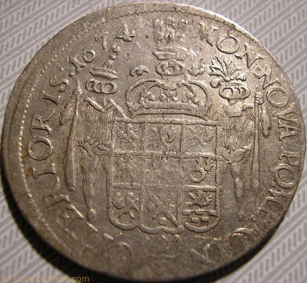 Karl XI of Sweden - 1/3 Thaler 1674 Pomerania, Swedish Dominion 4 monnaies monde suede karl xi of sweden 1 3 thaler 1674 pomerania swedish dominion