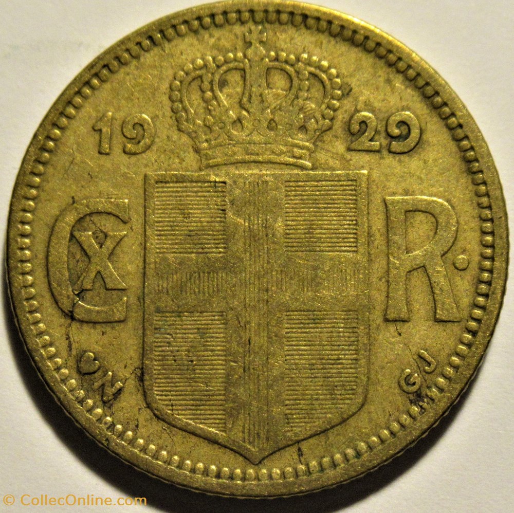 monnaies monde islande christian x of denmark 1 krona 1929 iceland