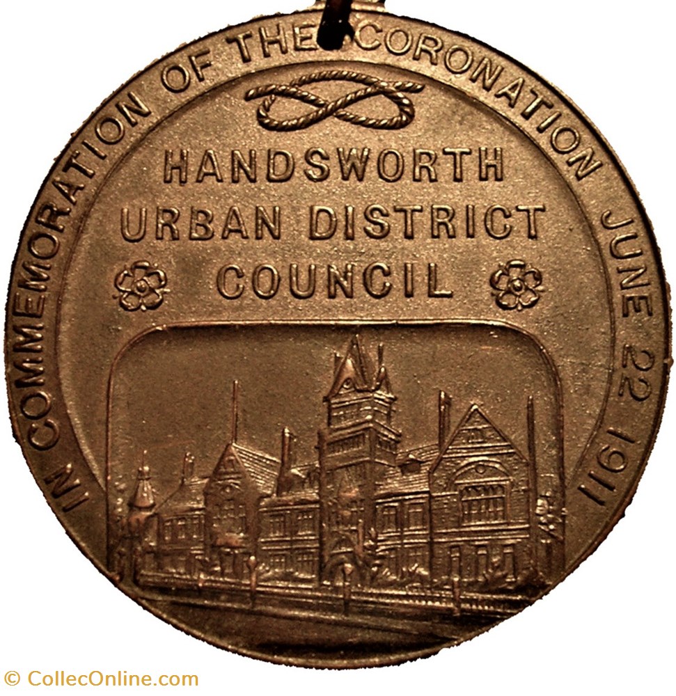 medaille royaume uni george v mary 1911 coronation medal handsworth uk