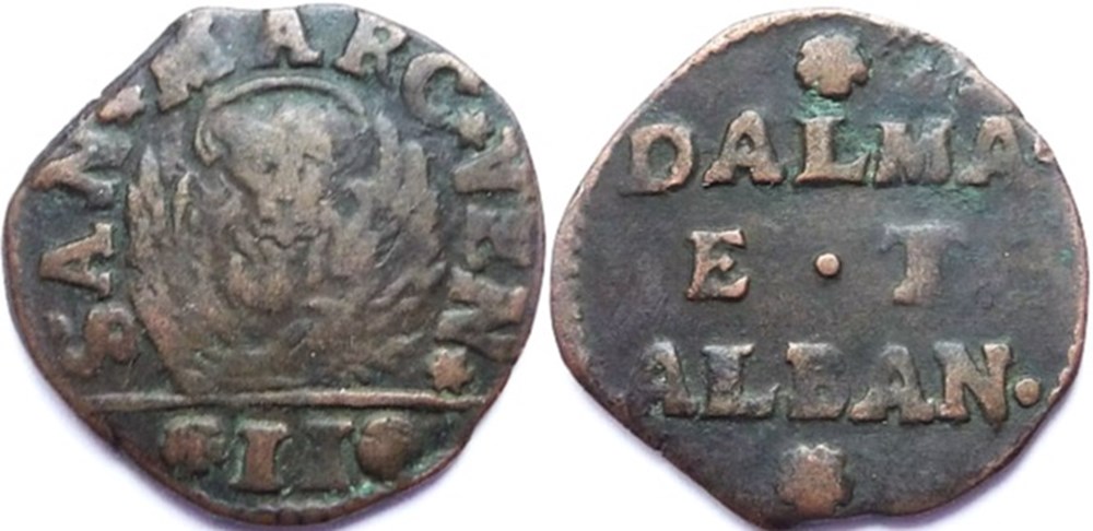 monnaies europe medievale republique de venise 2 soldi c 1691 dalmatia albania republic of venice