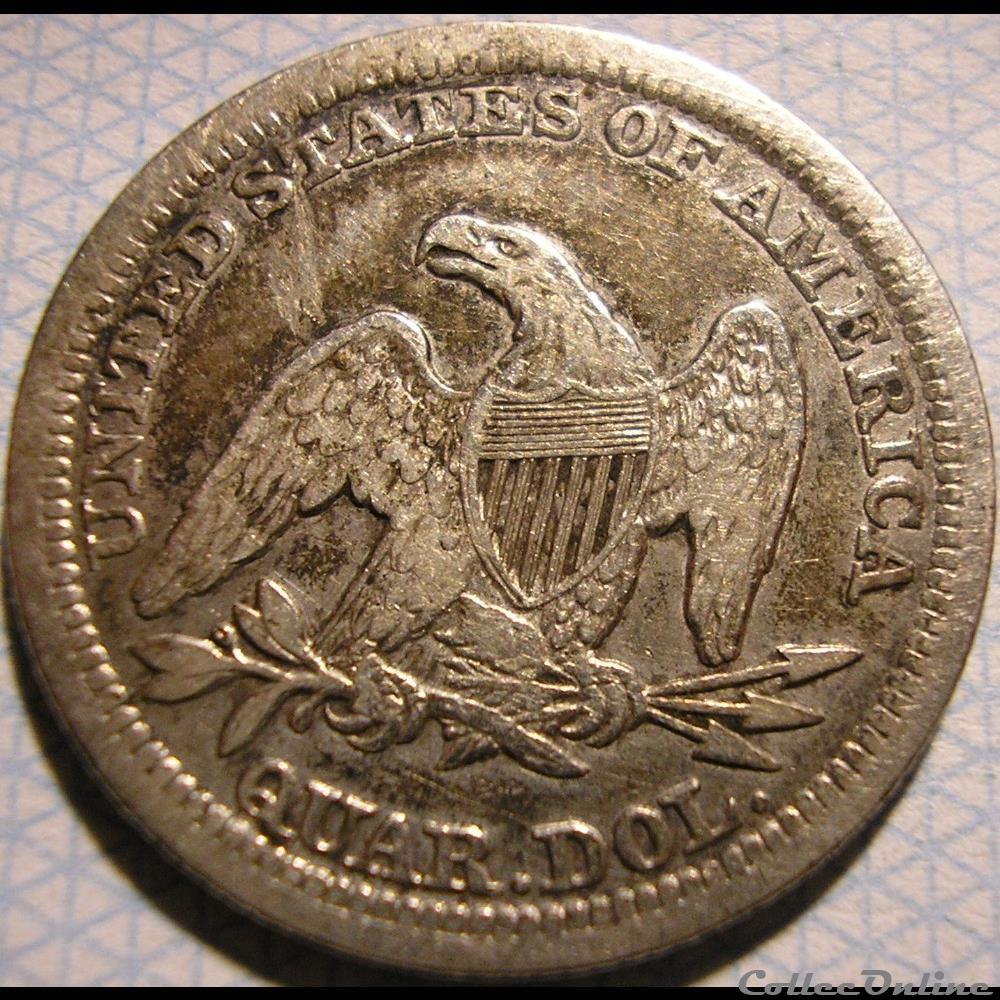monnaie monde etat uni 1855 quarter dollar 25 cents