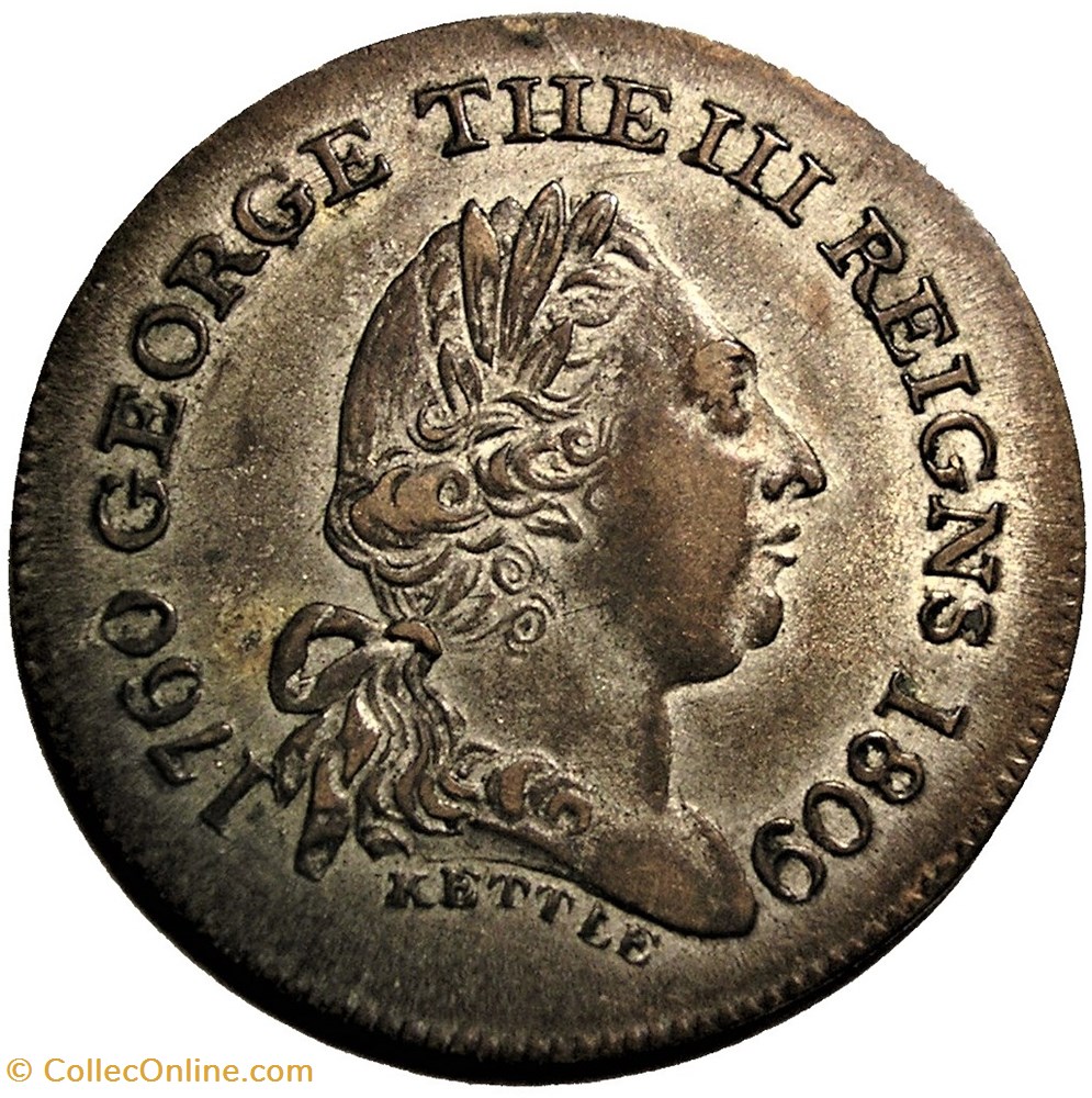 George III - Golden Jubilee Token 1809 GB - Kettle & Sons (ex.2) 2 monnaie jeton mereaux george iii golden jubilee token 1809 gb kettle sons ex 2