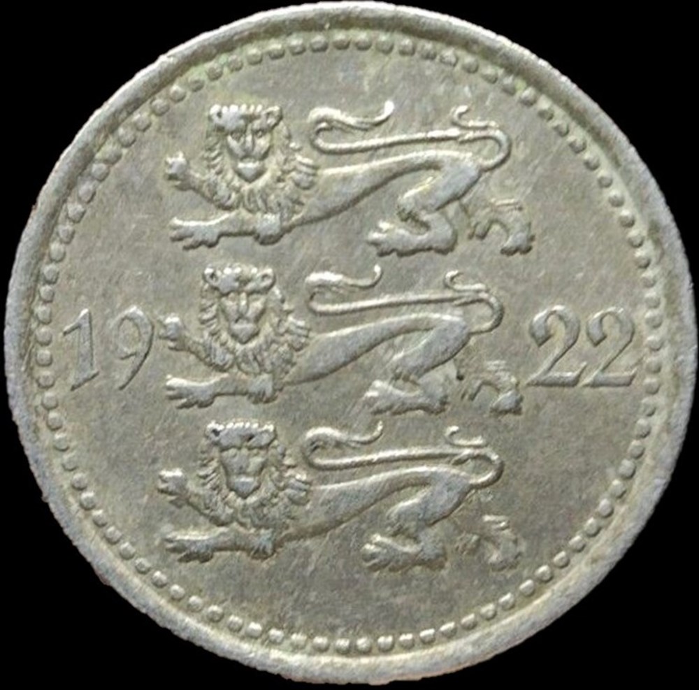 monnaies monde estonie estonia republic 5 marka 1922
