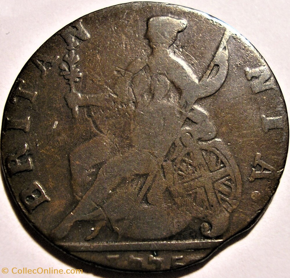 monnaie monde etat uni 1775 half penny no regal george iii great britain ex 12