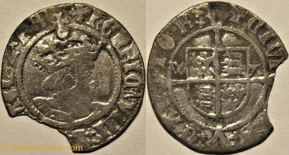 Henry VIII Tudor - 1/2 Groat / 2 Pence 1526-32- Kingdom of England monnaies europe medievale royaume angleterre henry viii tudor 1 2 groat 2 pence 1526 32 kingdom of england