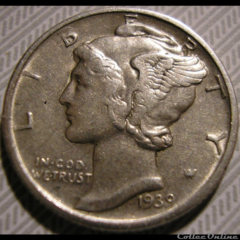 1939 Denver Dime monnaies monde etats unis 1939 denver dime