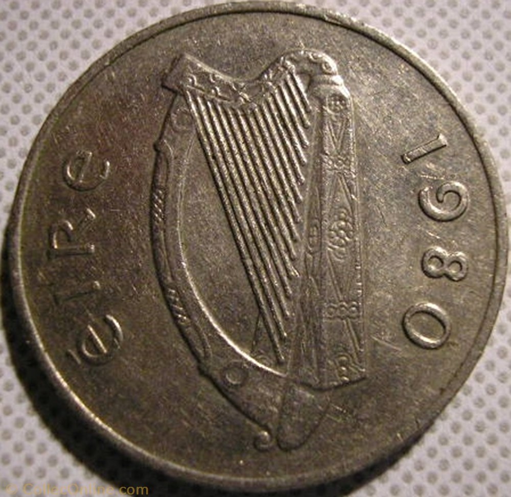 monnaie monde irlande 10 pence 1980
