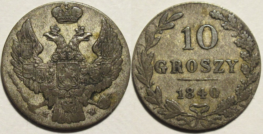 Poland - Nicholas I of Russia - 10 Groszy 1840 Warsaw monnaies monde pologne poland nicholas i of russia 10 groszy 1840 warsaw