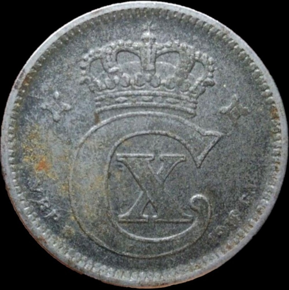 Christian X Denmark - 5 Øre 1918 monnaies monde danemark christian x denmark 5 re 1918