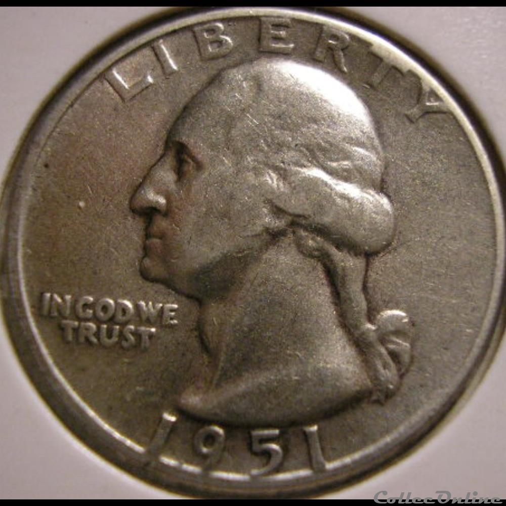 1951 Denver Quarter Dollar monnaie monde etat uni 1951 denver quarter dollar