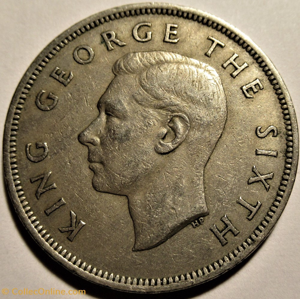 George VI - Half Crown 1948 - New Zealand 4 monnaies monde nouvelle zelande george vi half crown 1948 new zealand