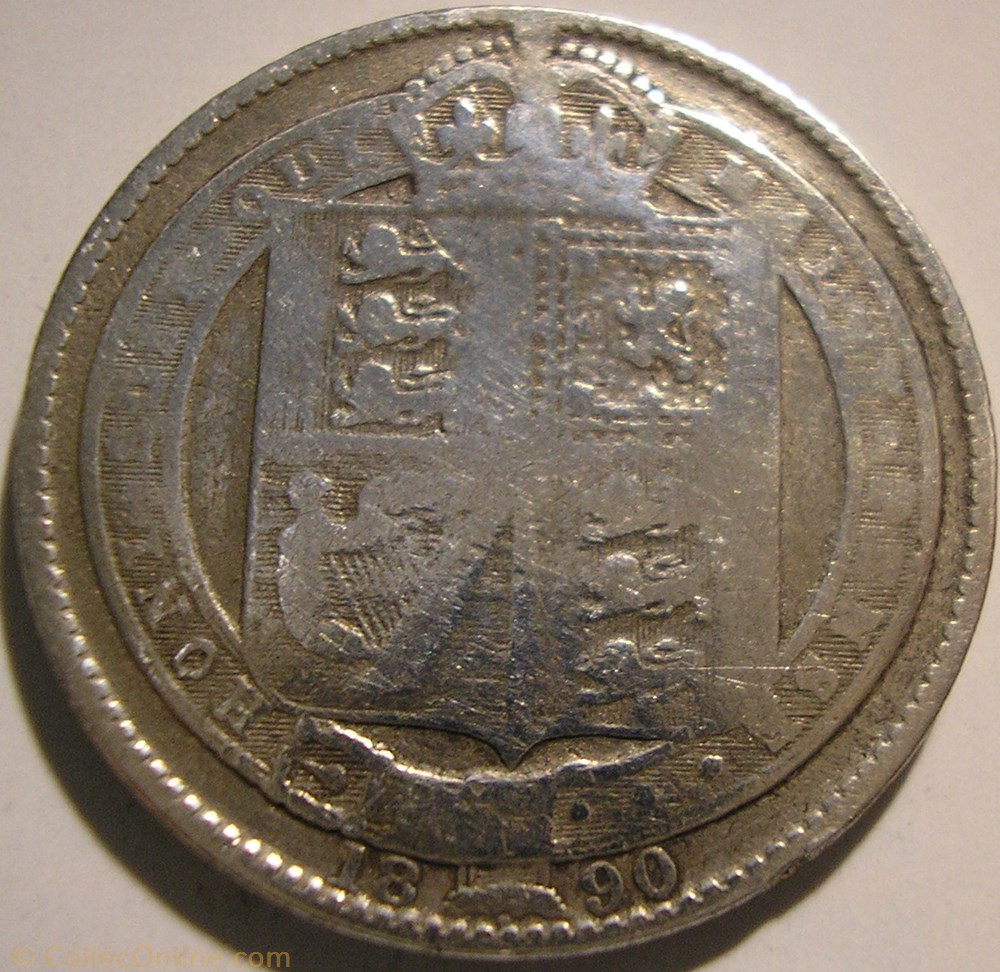 Victoria - 1 Shilling 1890 - Kingdom of Great Britain monnaies monde royaume uni victoria 1 shilling 1890 kingdom of great britain
