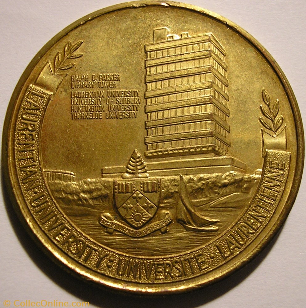 monnaie monde canadum sudbury token laurentian university c 1984