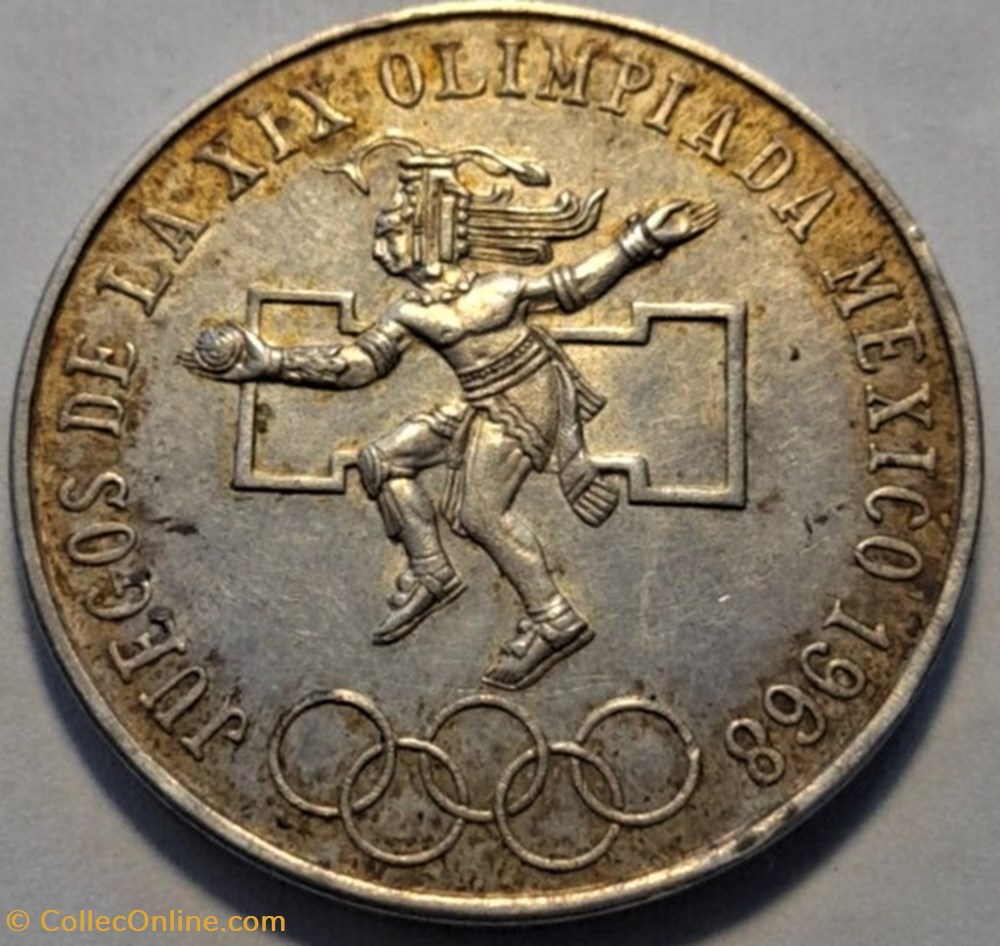 monnaies monde mexique mexico 1968 25 pesos olympic games estados unidos mexicanos