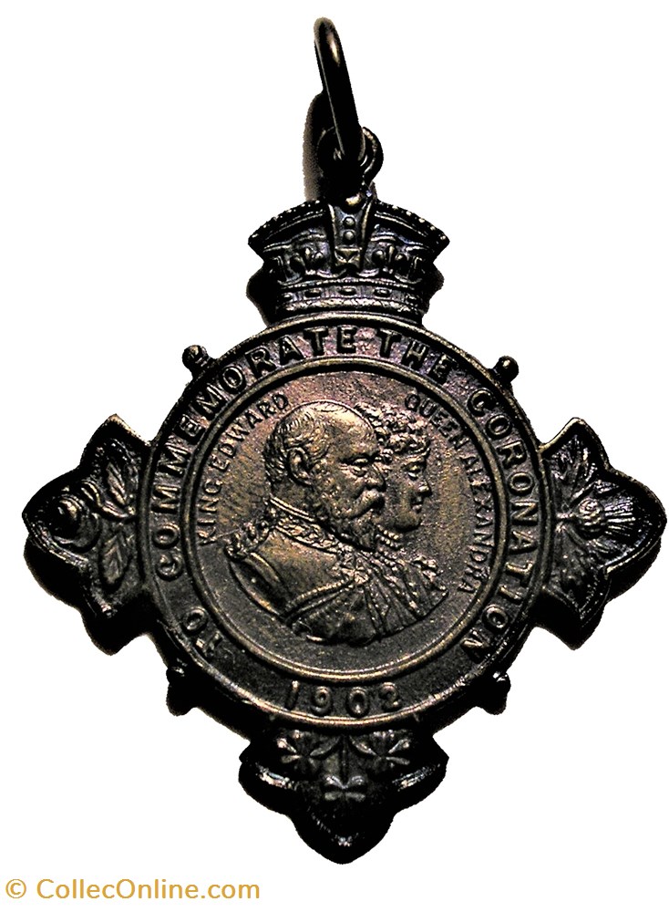 Edward VII & Alexandra - 1902 Coronation Medallion to Burgh of Govan, Glasgow District, Scotland 2 monnaie jeton mereaux edward vii alexandra 1902 coronation medallion to burgh of govan glasgow district scotland