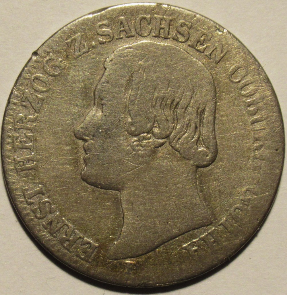 Ernst II - 1/6 Thaler 1845 - Duchy of Saxe-Coburg-Gotha monnaies europe medievale saint empire romain germanique ernst ii 1 6 thaler 1845 duchy of saxe coburg gotha