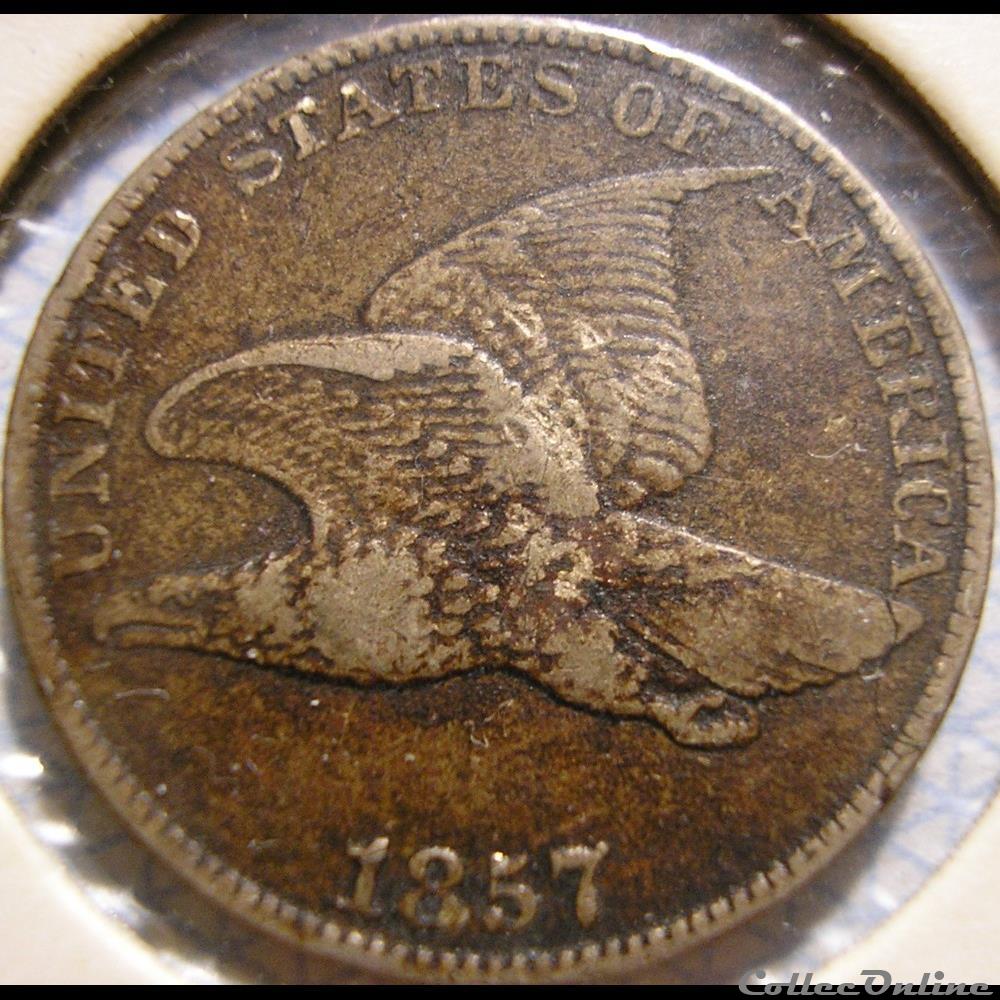 1857 Cent One (ex.2) monnaie monde etat uni 1857 cent one ex 2